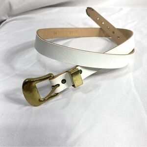 Kid’s White Belt w/Gold Buckle